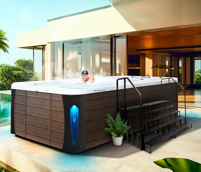 Calspas hot tub being used in a family setting - Mount Pleasant